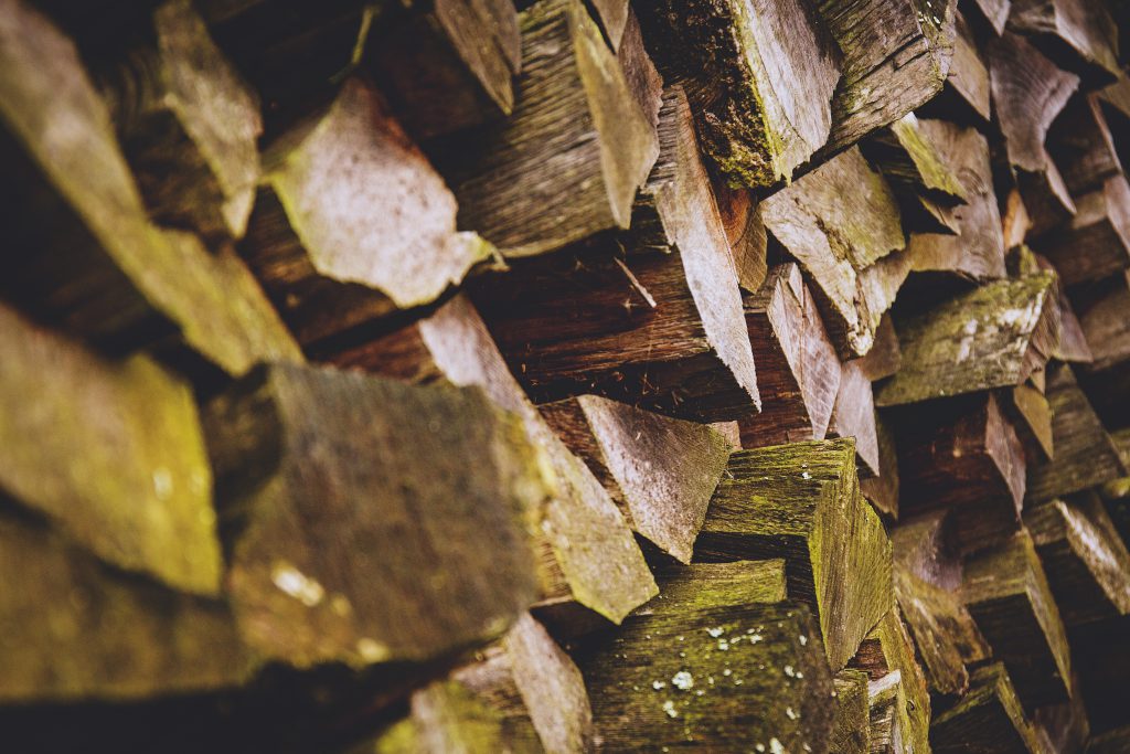 Pile of wood - free stock photo