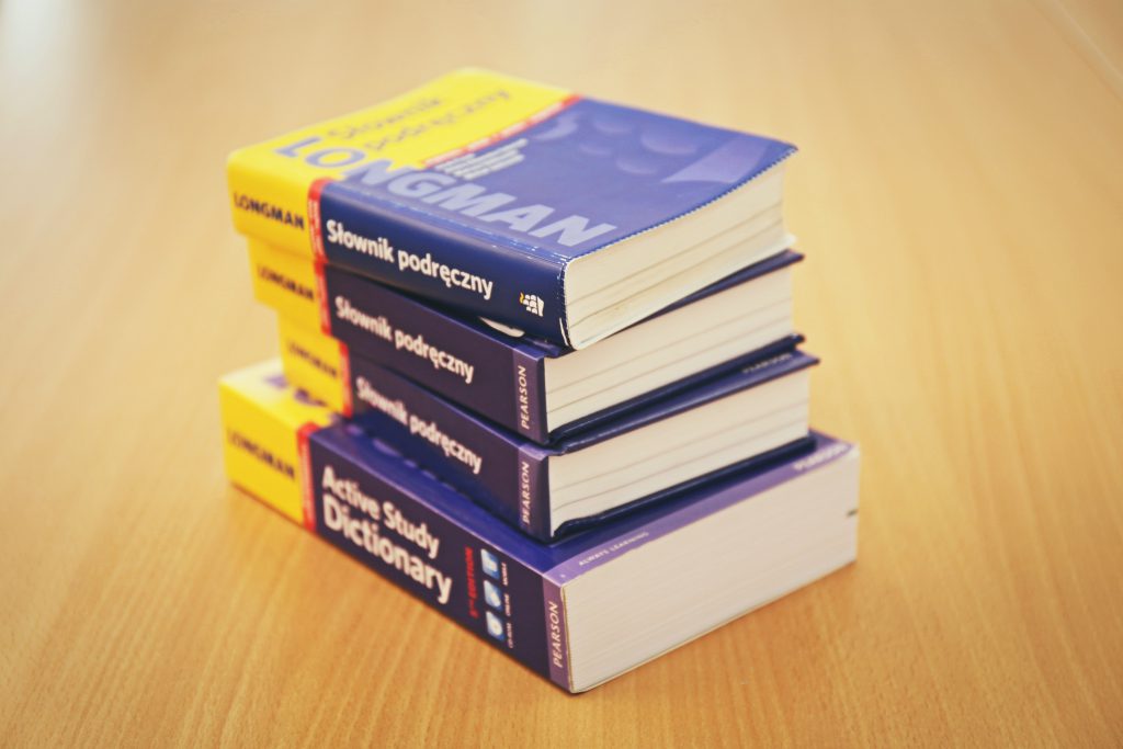 Stack of dictionaries - free stock photo