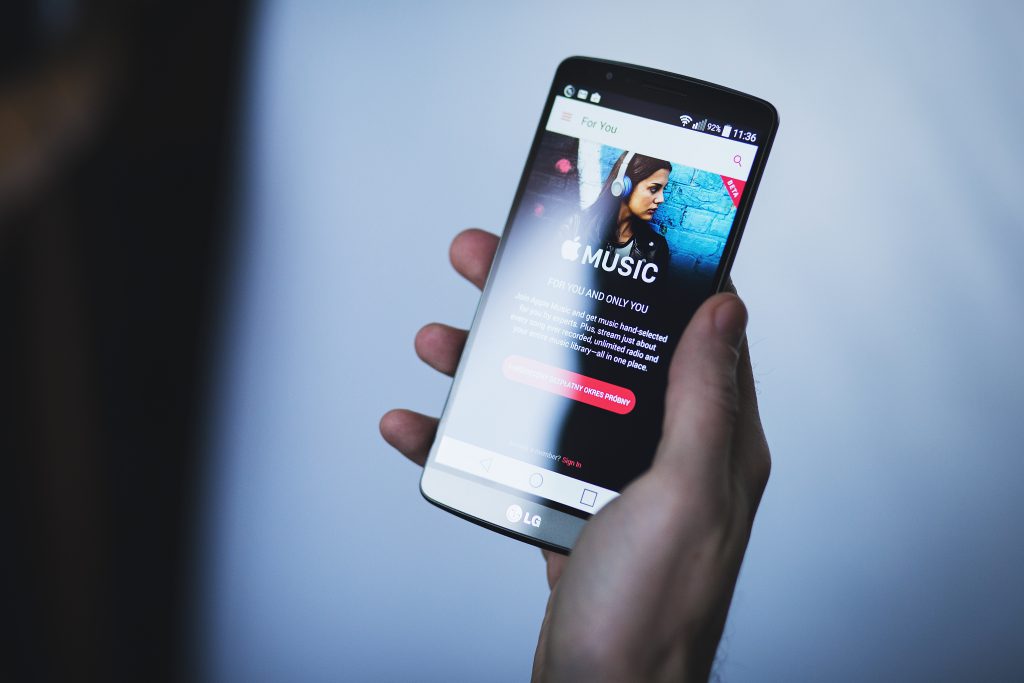 Apple Music on Android - free stock photo
