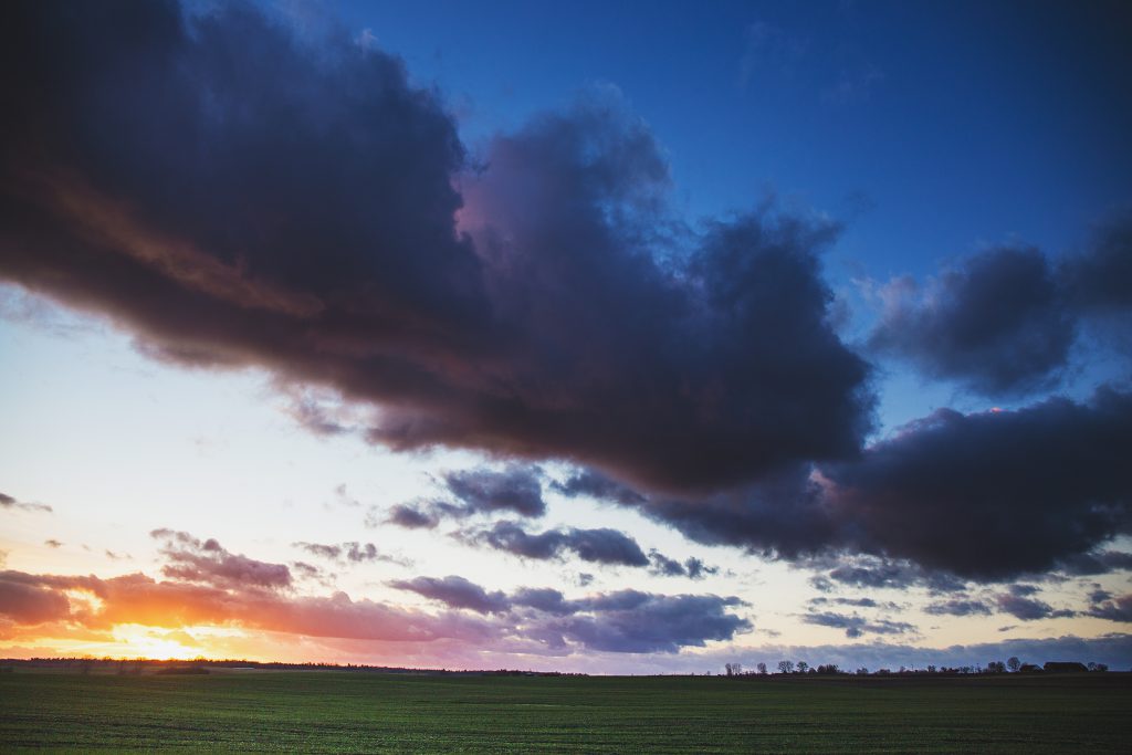 Colorful sunset - free stock photo