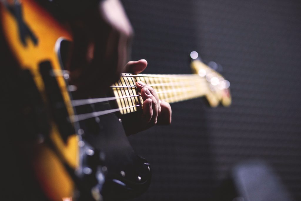 Bass player - free stock photo