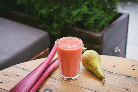 Pear and rhubarb smoothie - free stock photo