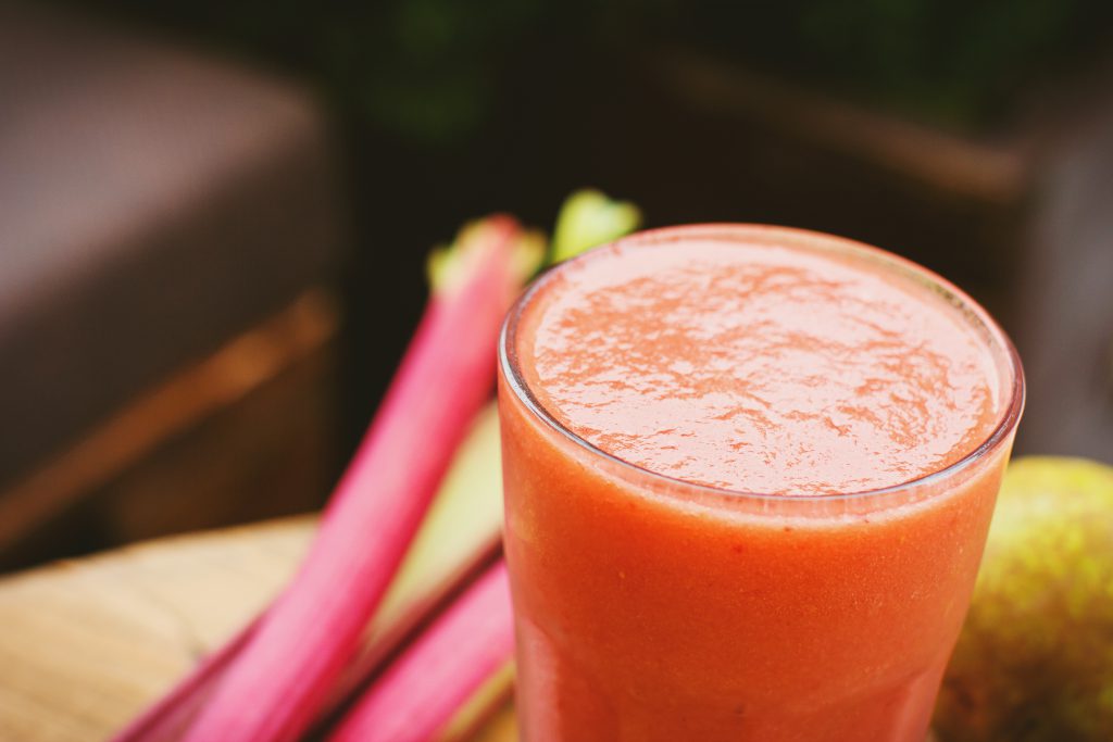 Pear and rhubarb smoothie 2 - free stock photo