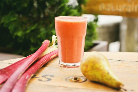 Pear and rhubarb smoothie 4 - free stock photo