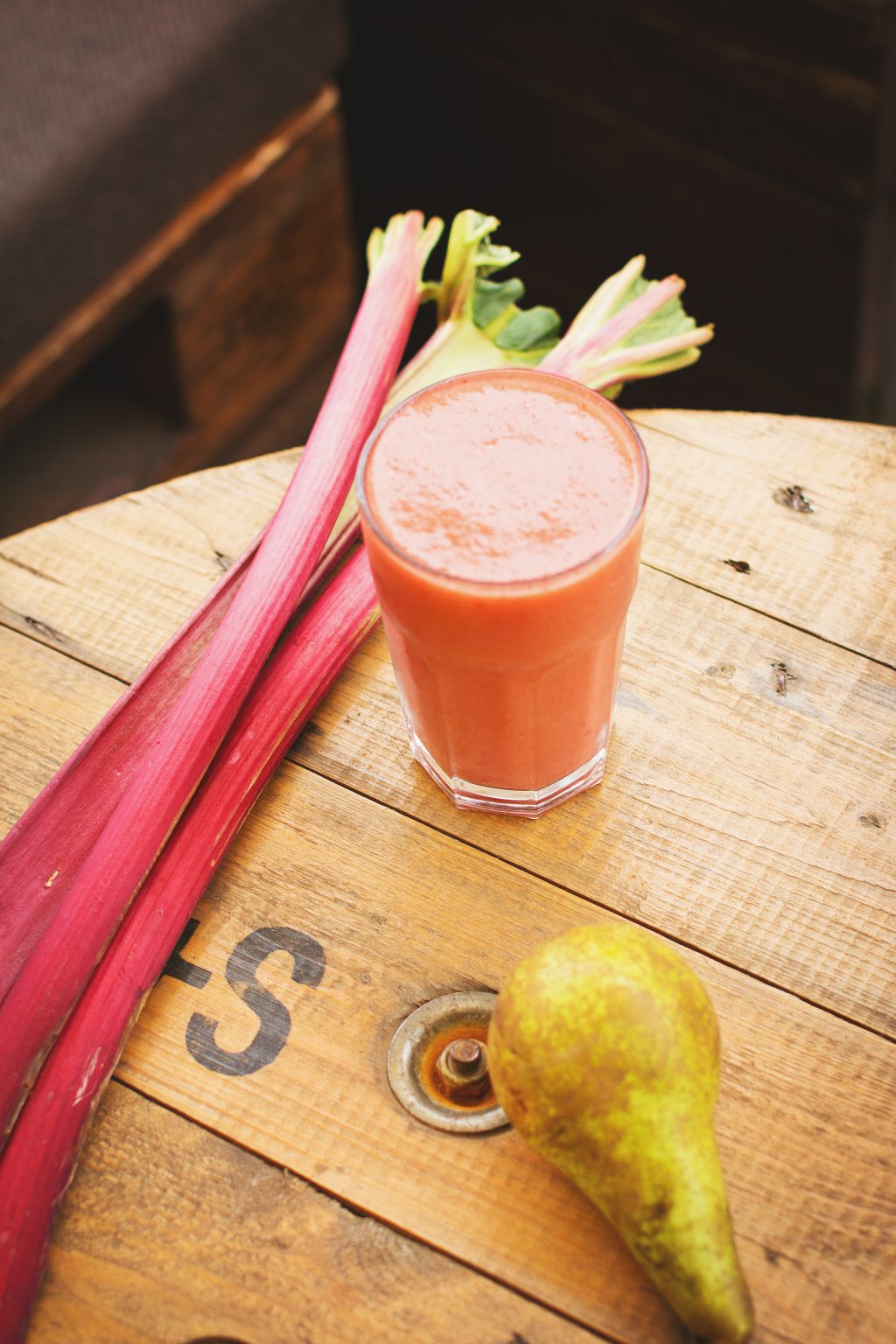 Pear and rhubarb smoothie 6 - free stock photo