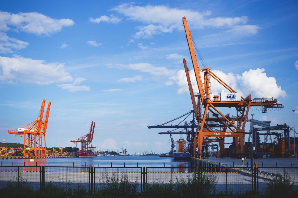 Container cranes 2 - free stock photo