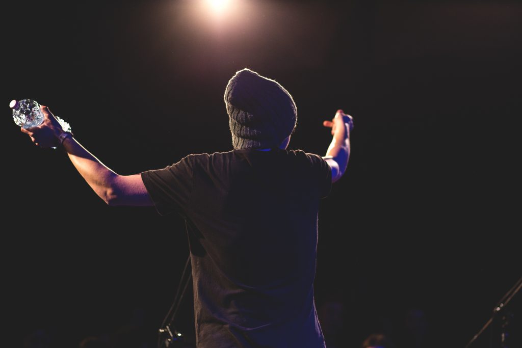 Man on stage - free stock photo