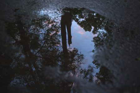 Reflection in the puddle - free stock photo