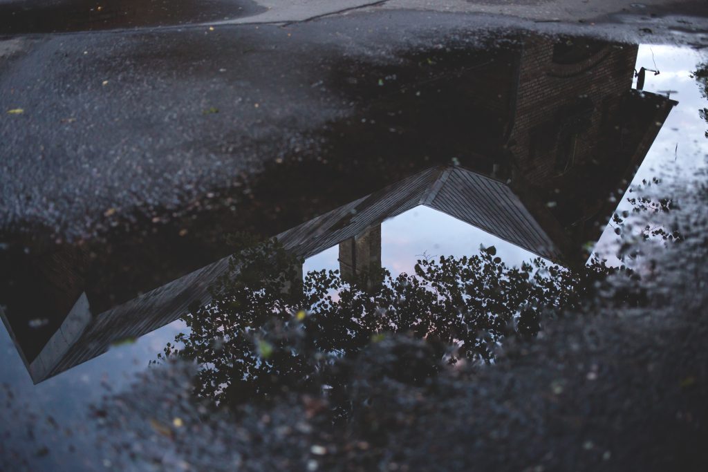 Reflection in the puddle 2 - free stock photo