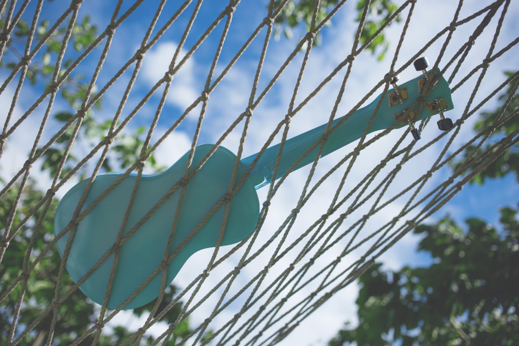 Ukulele on a hammock 3 - free stock photo