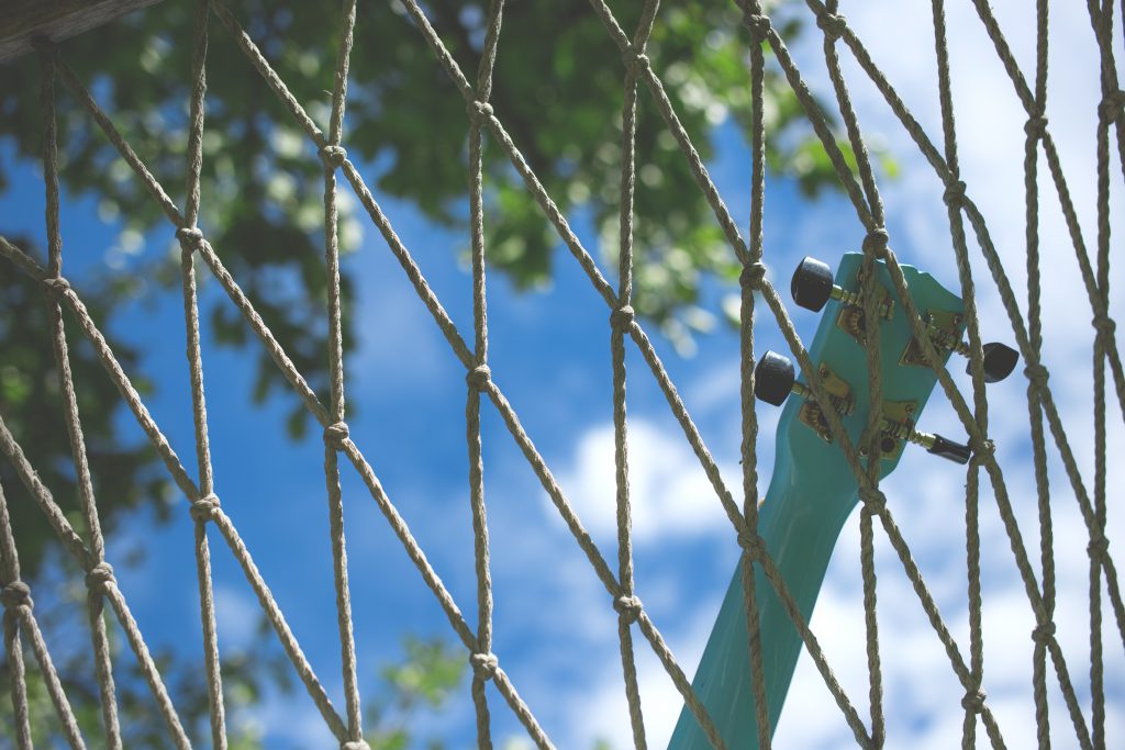 Ukulele on a hammock 2 - free stock photo