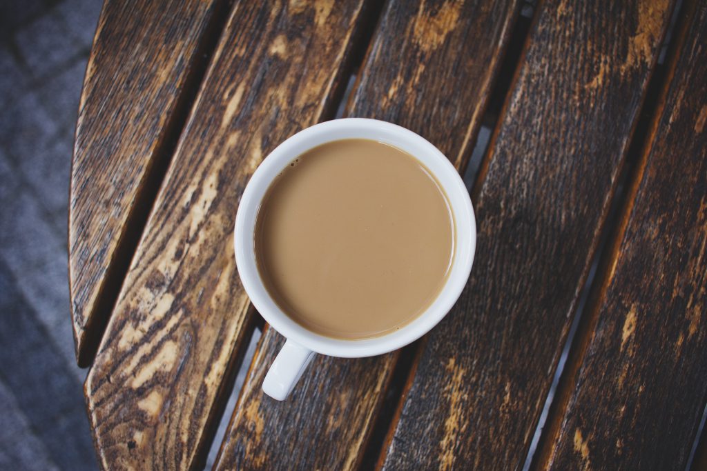 White coffee on the table - free stock photo