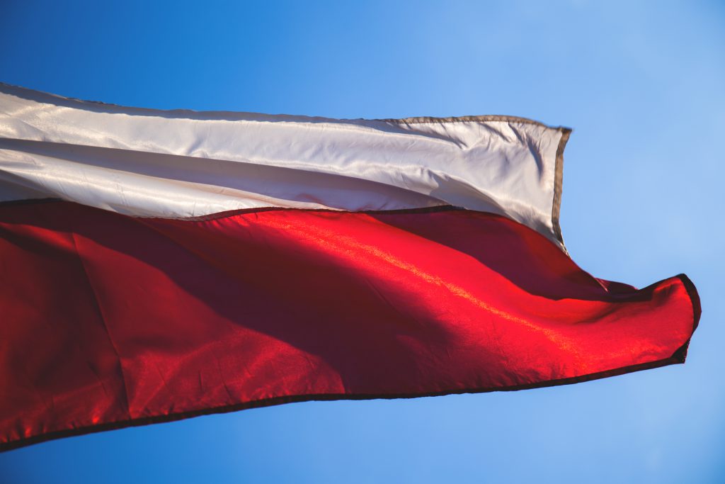 Polish flag 2 - free stock photo