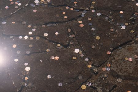 Coins in a fountain - free stock photo