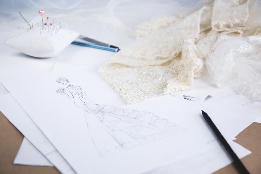 Wedding dress sketch 2 - free stock photo