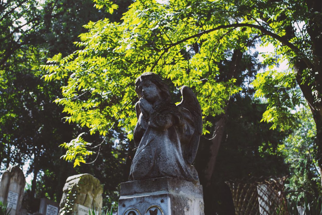 Angel tombstone - free stock photo