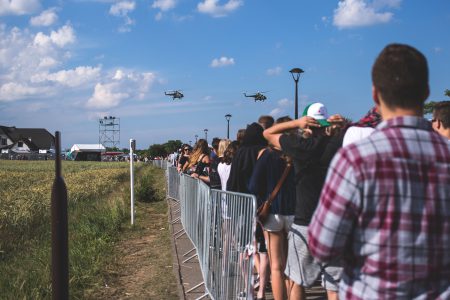 Crowd control fence - free stock photo