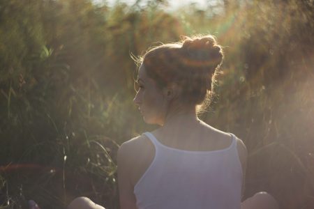 Girl in the rays of sun - free stock photo