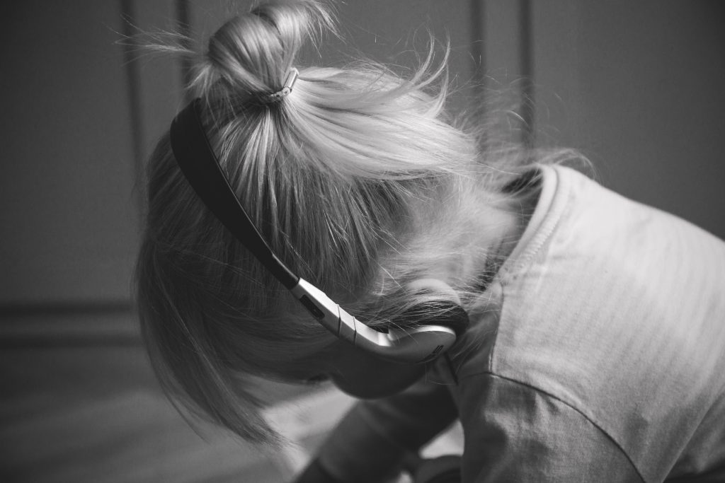 Girl listening to the music - free stock photo