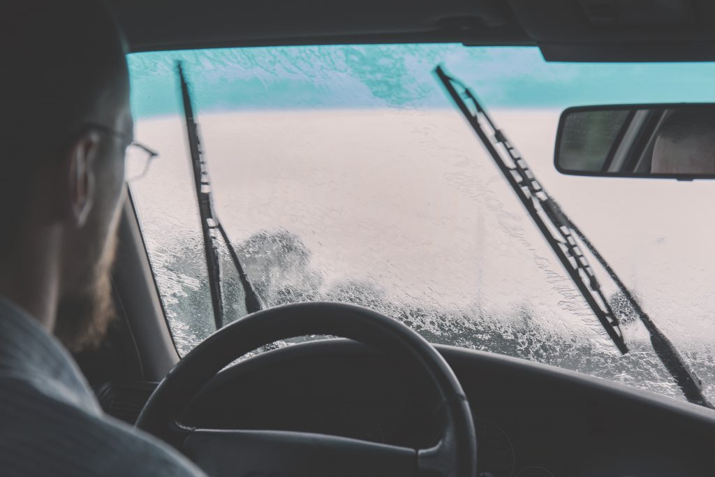 Man driving on a rainy day 2