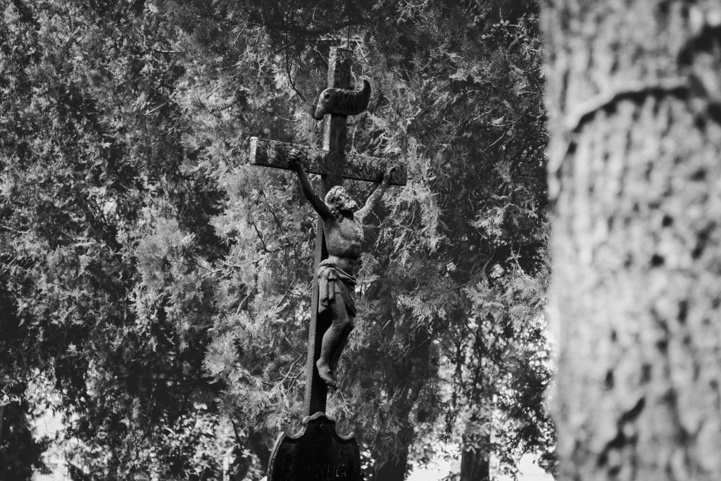 Cemetery cross - free stock photo