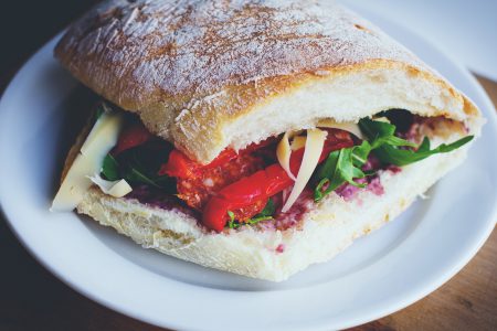 Sandwich on a plate - free stock photo