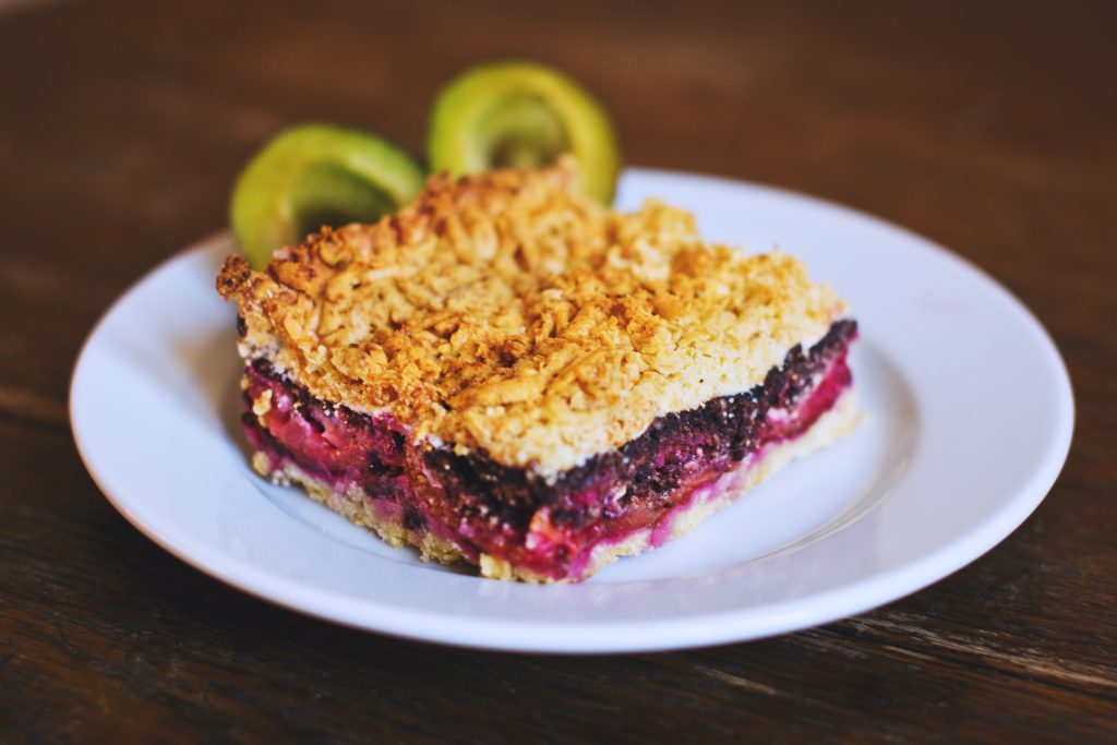 Crumble plum pie - free stock photo