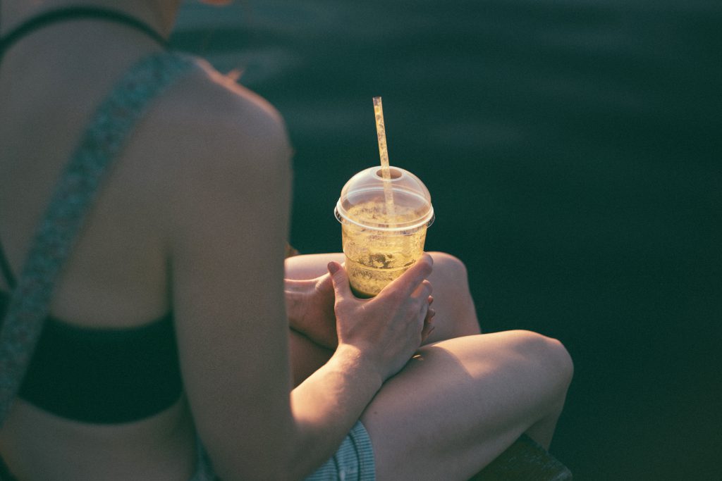 Girl drinking smoothie 2 - free stock photo