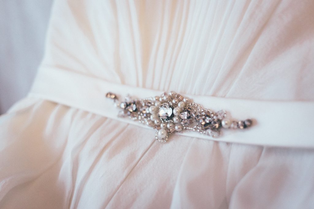 Wedding dress detail - free stock photo