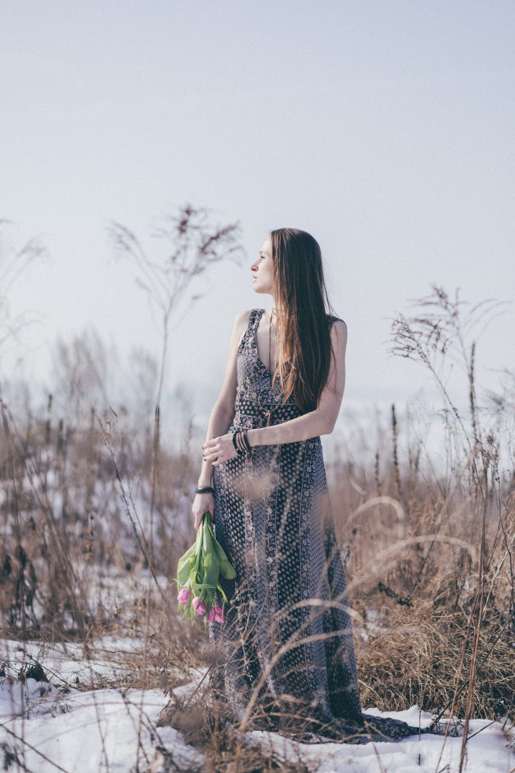 Boho winter shoot - free stock photo