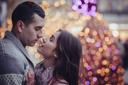 A couple about to kiss 2 - free stock photo