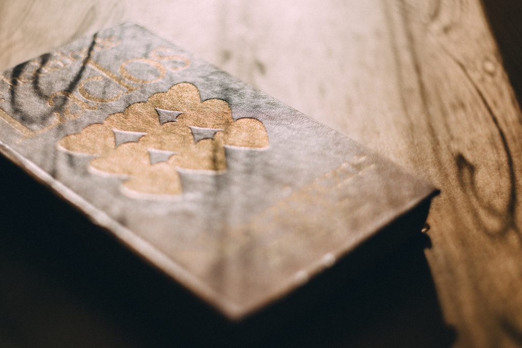 Hearts stamped on a book cover - free stock photo