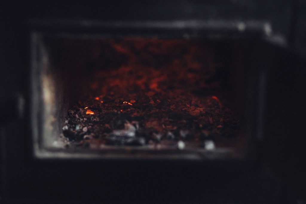 Ashes in an old stove - free stock photo