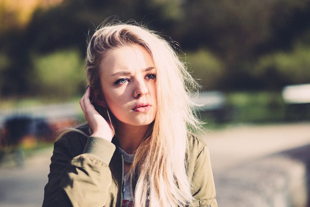 A girl spring portrait - free stock photo