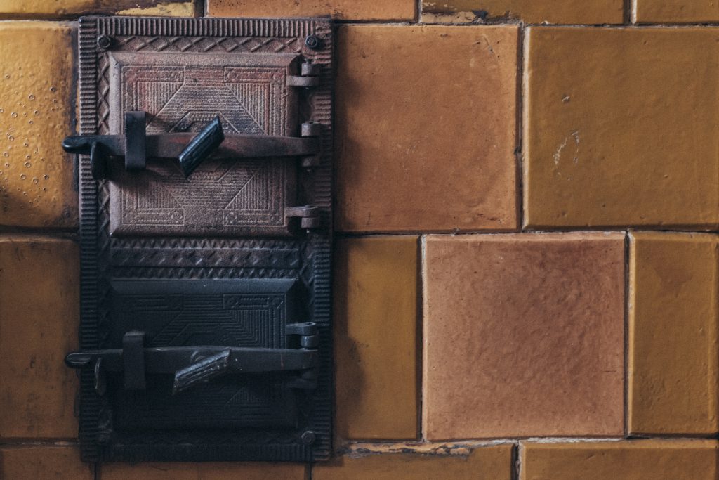 Old tiled stove - free stock photo