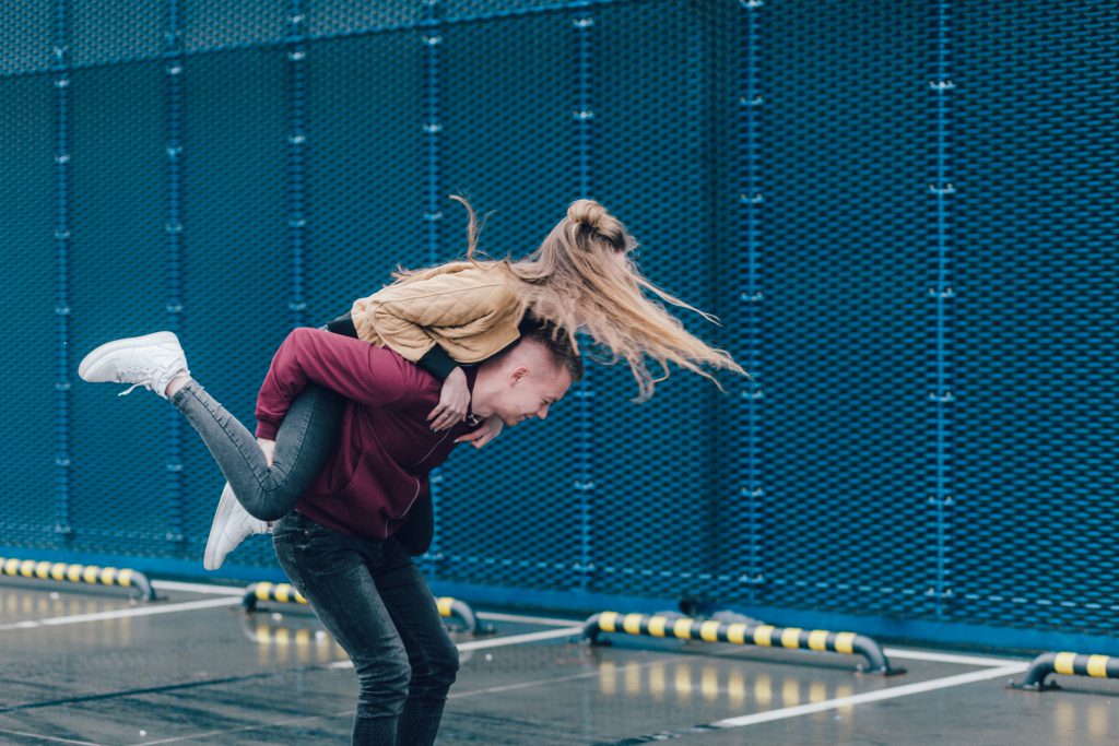 A couple having fun - free stock photo