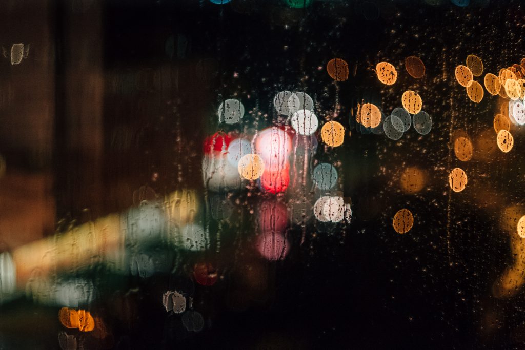 bokeh rain overlay