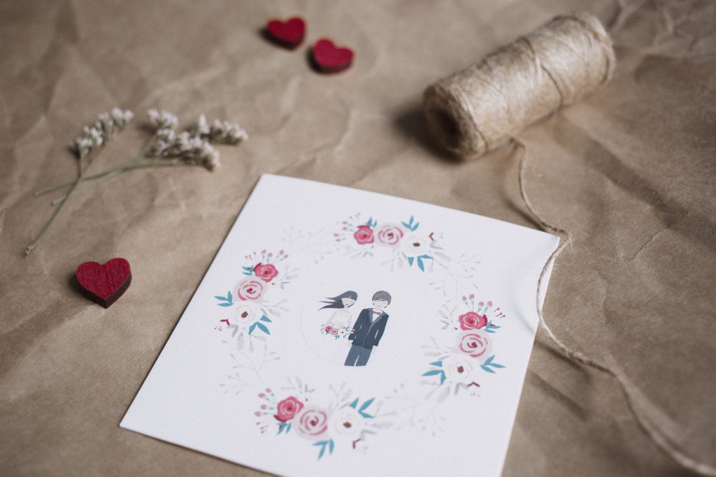 Rustic wedding dvd envelope - free stock photo