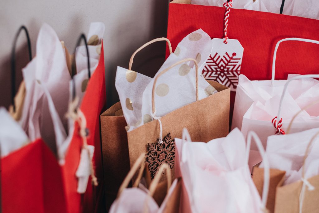 Christmas gifts in bags - free stock photo