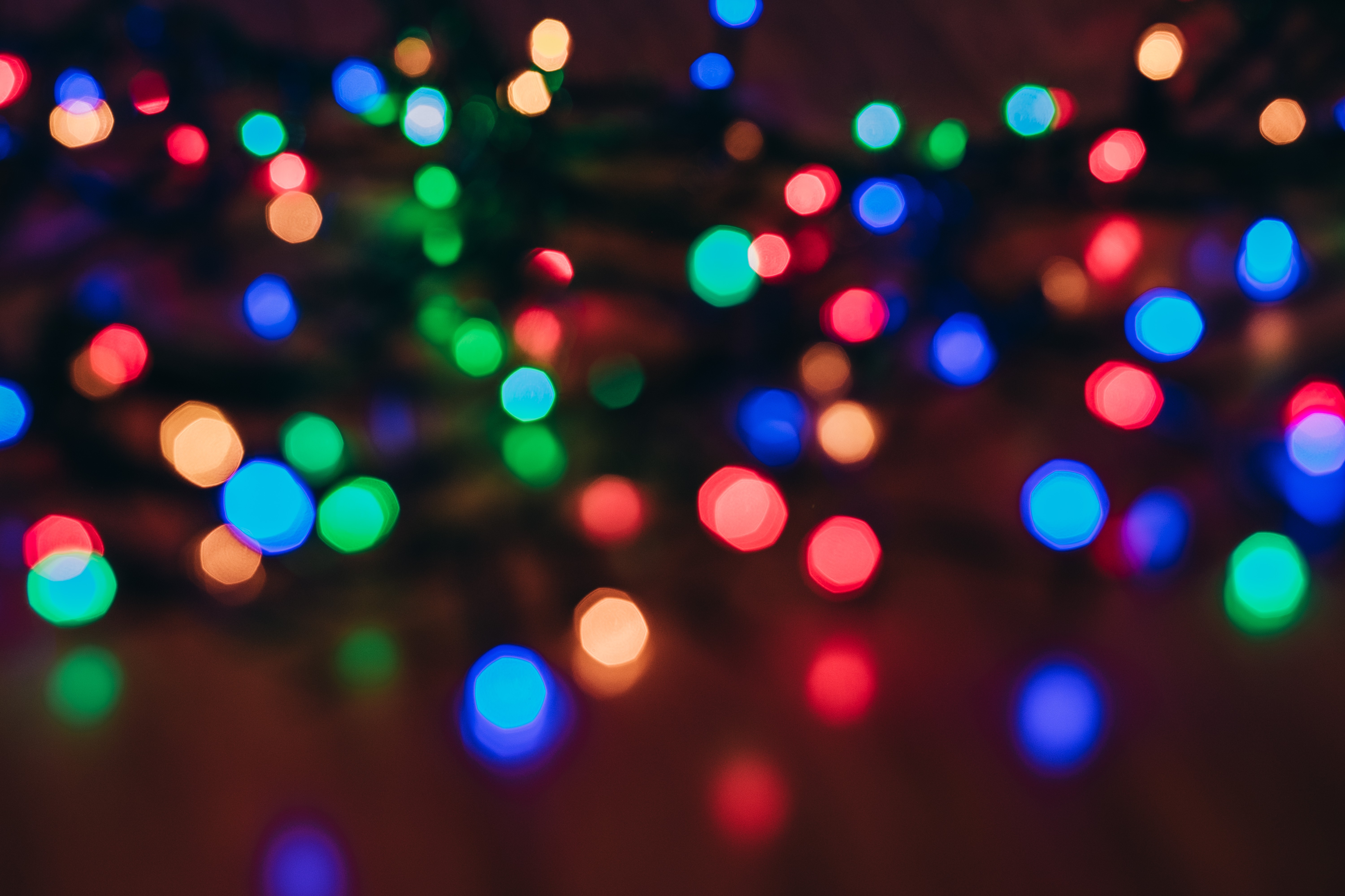 blurred christmas lights