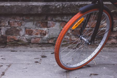 Bicycle front wheel - free stock photo