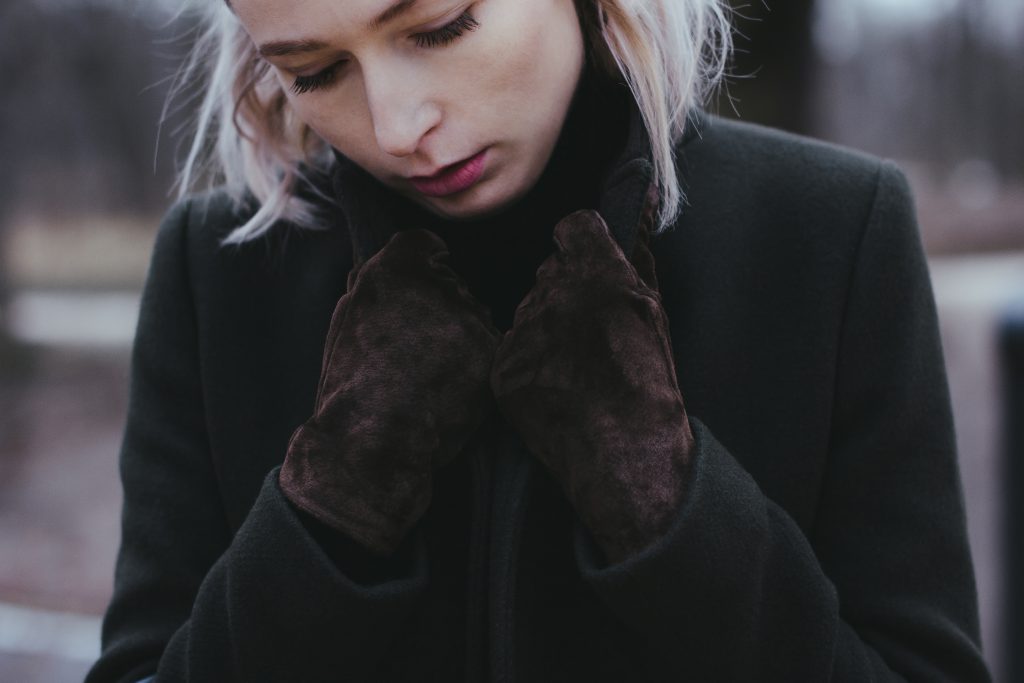 Moody outdoor female portrait closeup - free stock photo