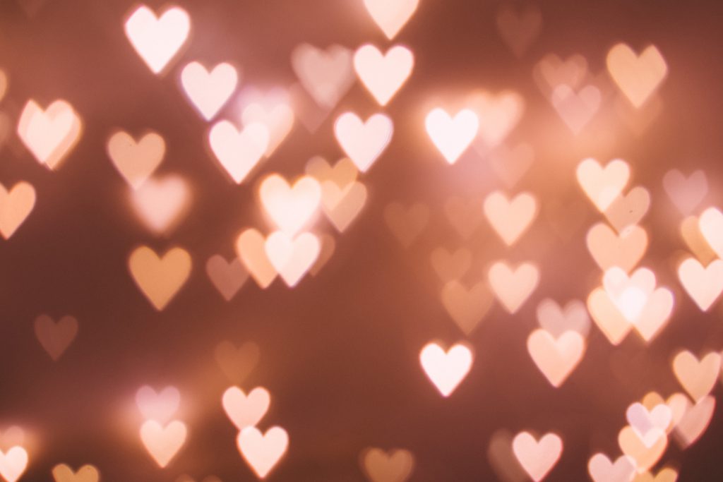 Heart shaped bokeh 5 - free stock photo