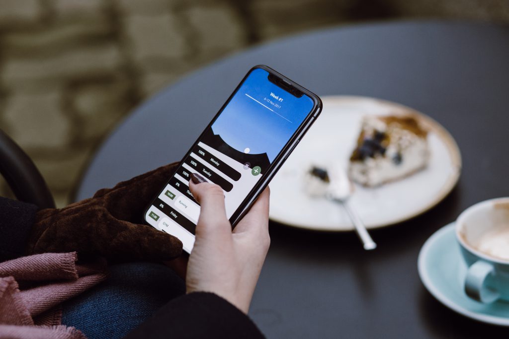 iPhone X in female hands outdoors - free stock photo