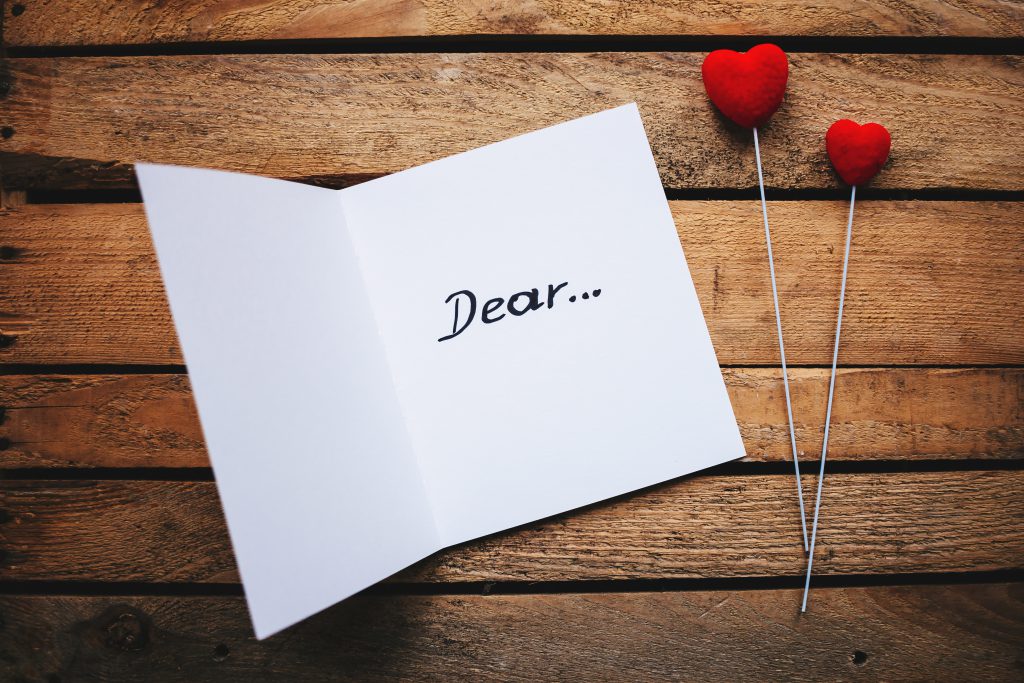 Valentines card dear - free stock photo