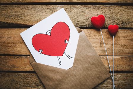 Valentines card on a wooden box 3 - free stock photo