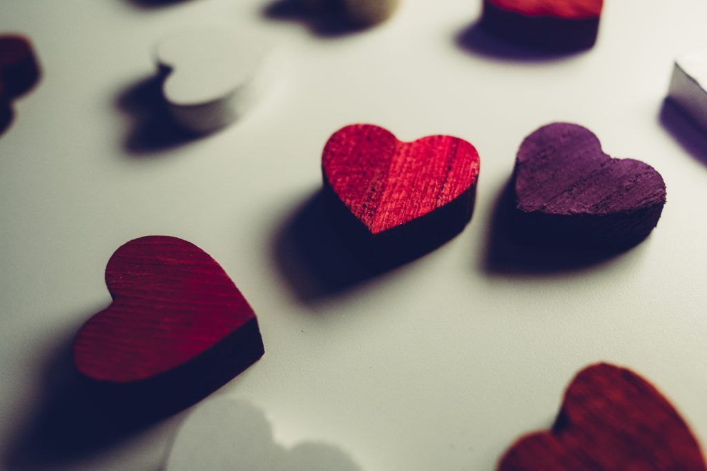 Wooden hearts - free stock photo