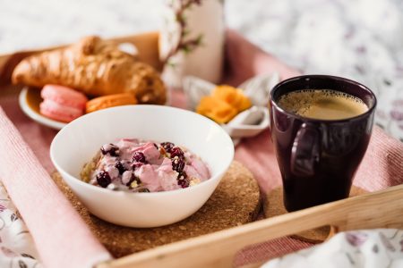 Breakfast in bed - free stock photo
