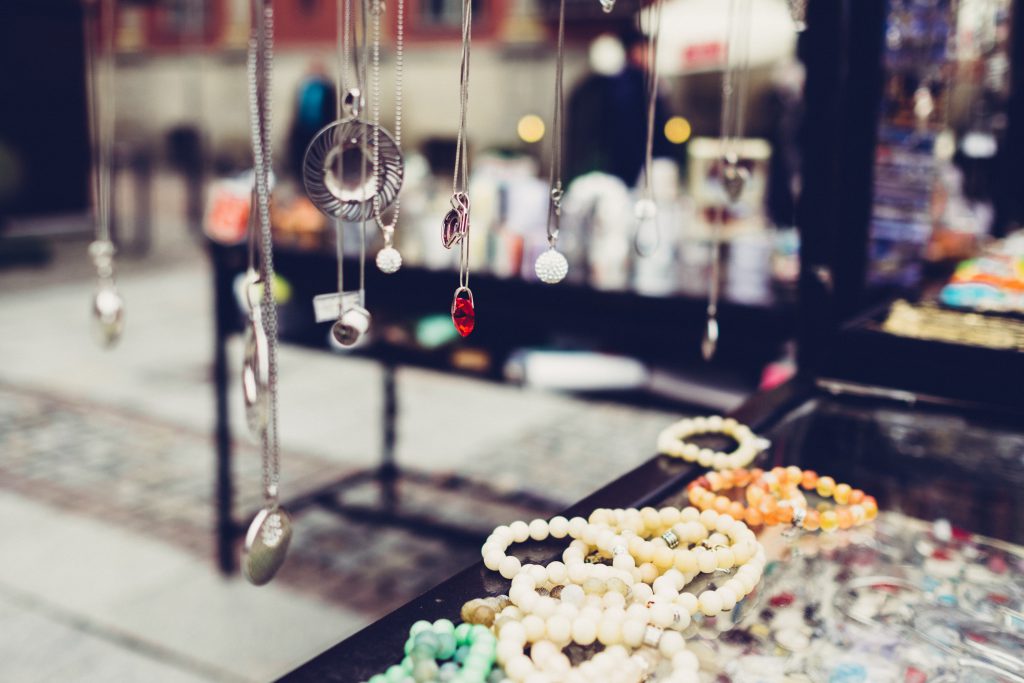 Outdoors jewelry display - free stock photo