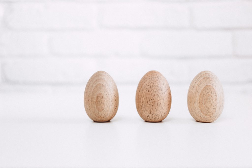 Wooden Easter eggs - free stock photo